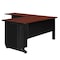 Fusion Fusion L-Desks with Storage, 72 D X 29 H, 66 W X Wood, Metal MLD663042CH - alternate 7